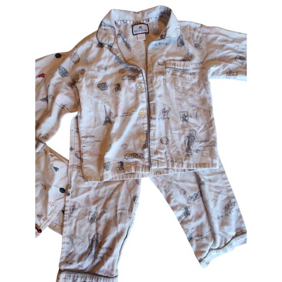 Petite Plume Girls Pajamas size 4 / 5 Bundle White Toddler - Picture 3 of 8